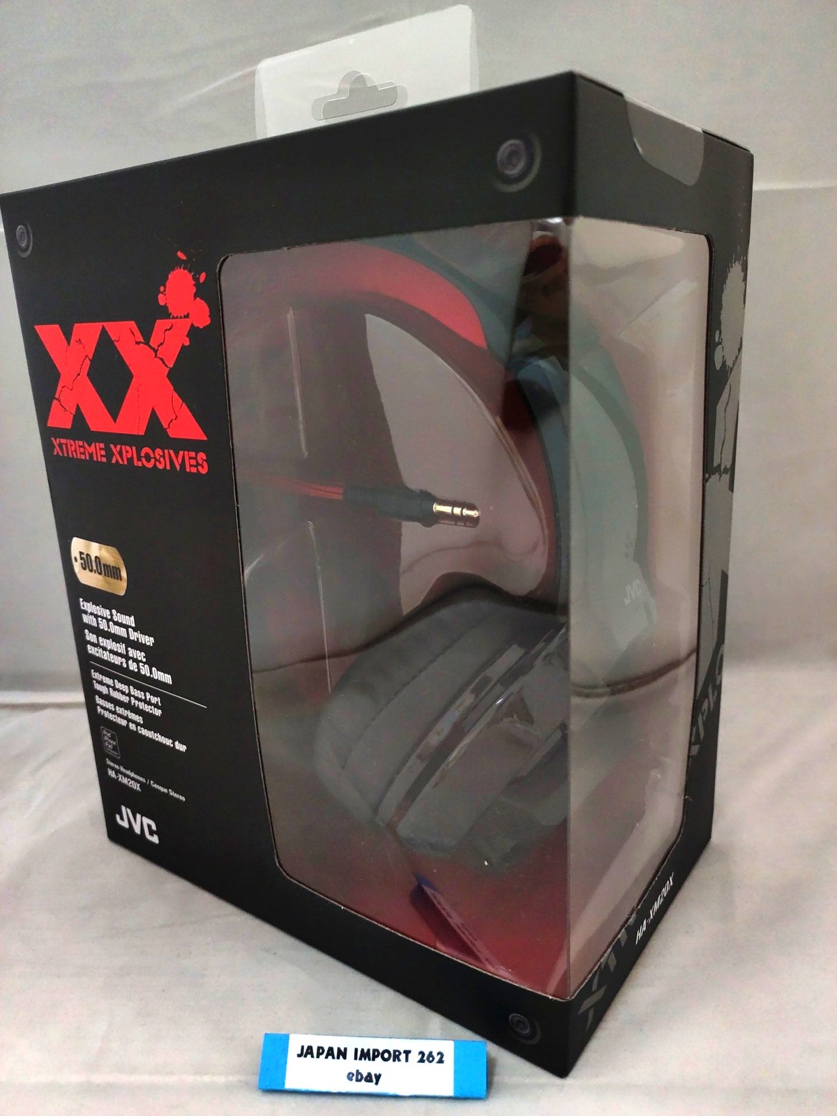 JVC Kenwood JVC HA-XM20X XXseries Closed Headphones Black & Red N2
