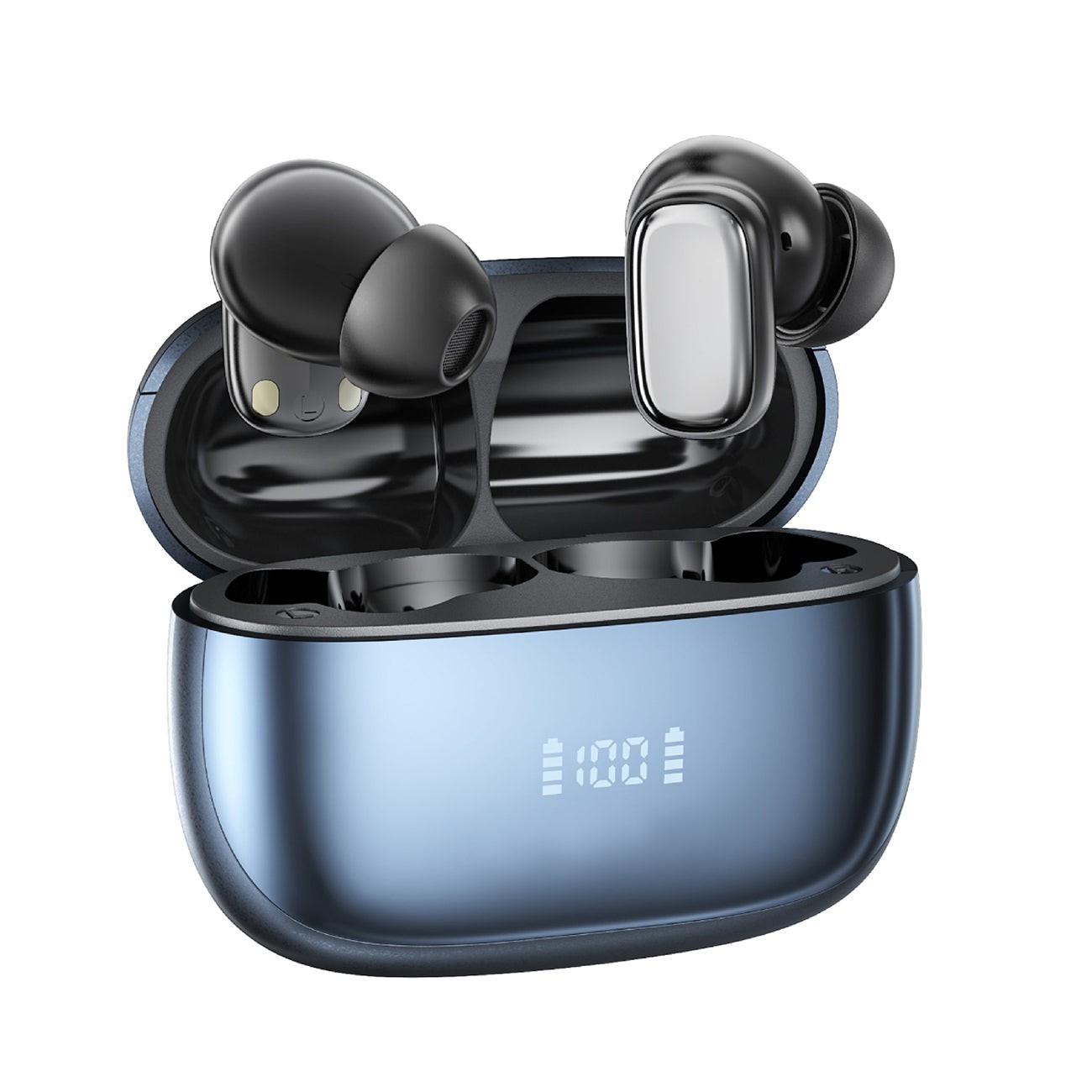 400mAh BT 5.4 Type-C black Clear sound black long battery life wireless earbuds