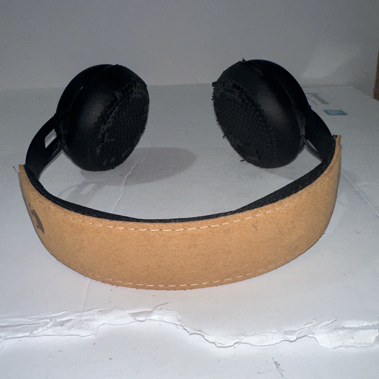 Skullcandy Grind Wireless Bluetooth Headphones S5GBW Black W/Brown Suede Tested