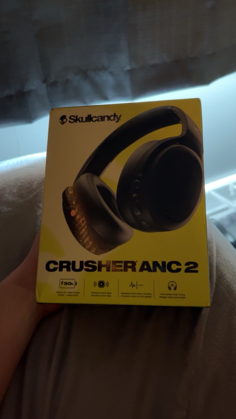 Skullcandy Crusher ANC 2 Bluetooth Wireless Headphones – Black (S6CAW-R740)