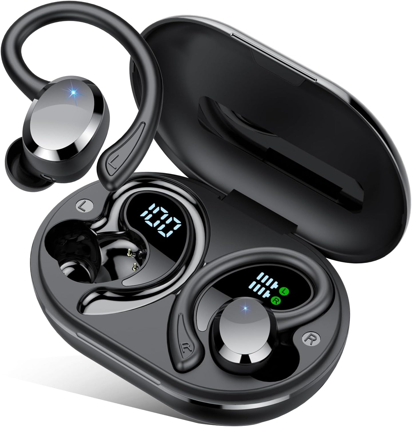 over Ear Earbuds with Hook, 2026 New Bluetooth 5.4 Sports Wireless Earbuds, 68Hr