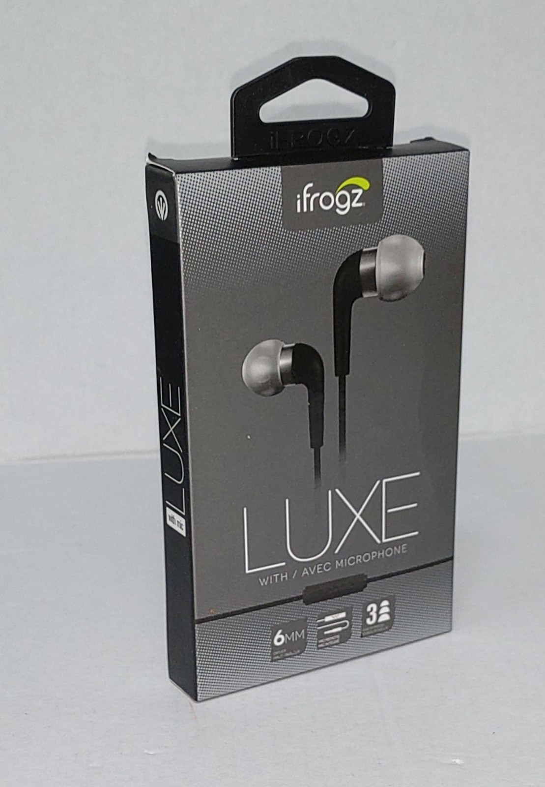 iFrogz Luxe Earpollution Earbuds MicroBud with Mic Black Brand New