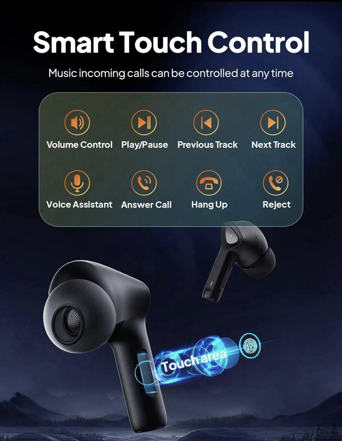 Wireless Earbuds Bluetooth Headphones With LED Power Display Charging Case