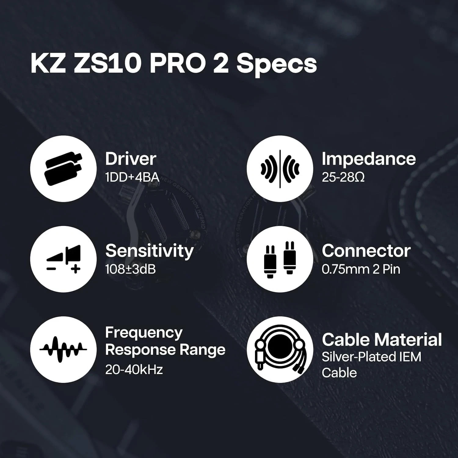 KZ ZS10 PRO 2 in Ear Monitor Headphones, 4-Level Tuning Switch, 1DD+4BA 🔥New🔥