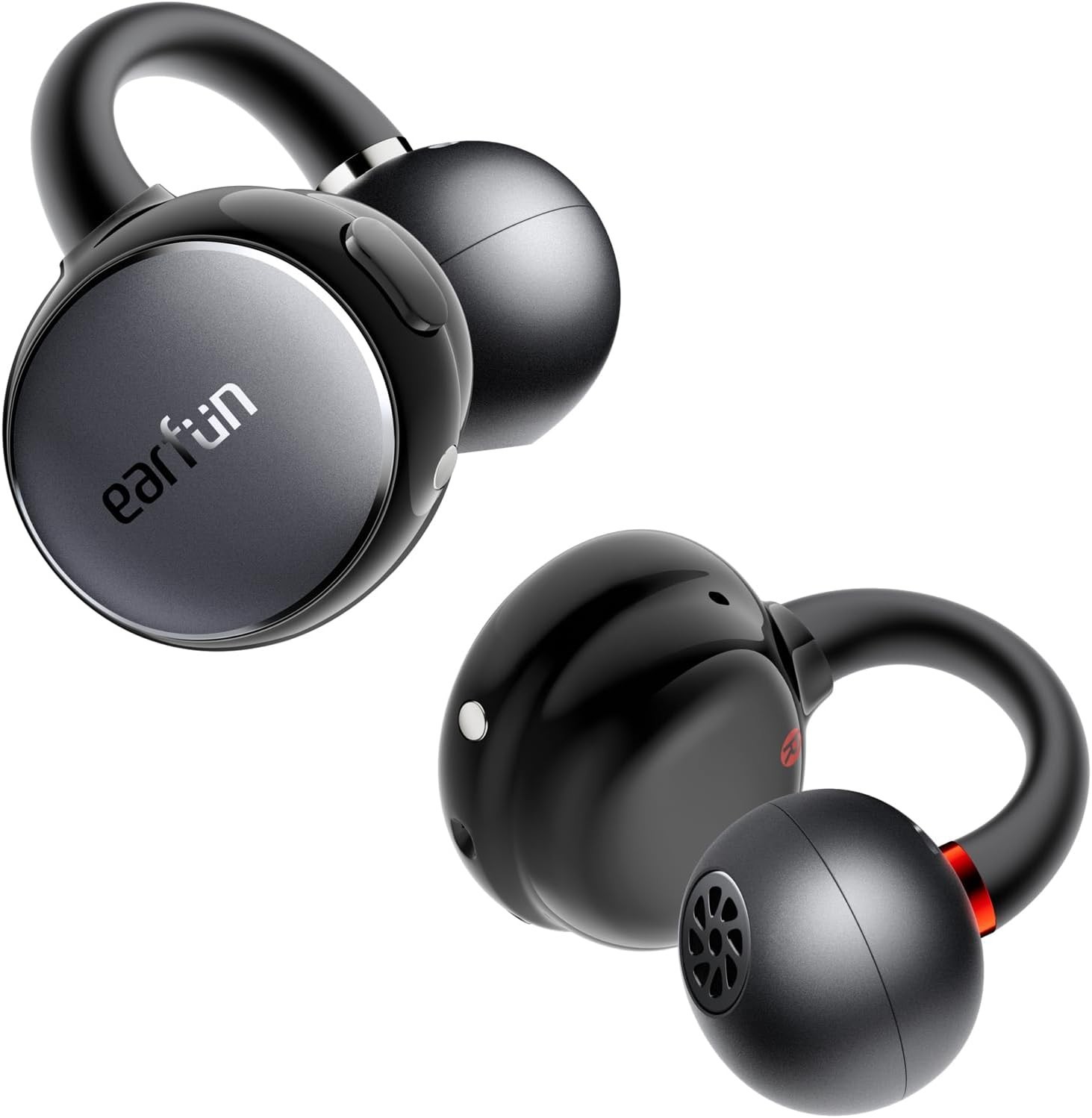 EarFun Clip Open Ear Earbuds, Wireless Clip On Headphones – Black