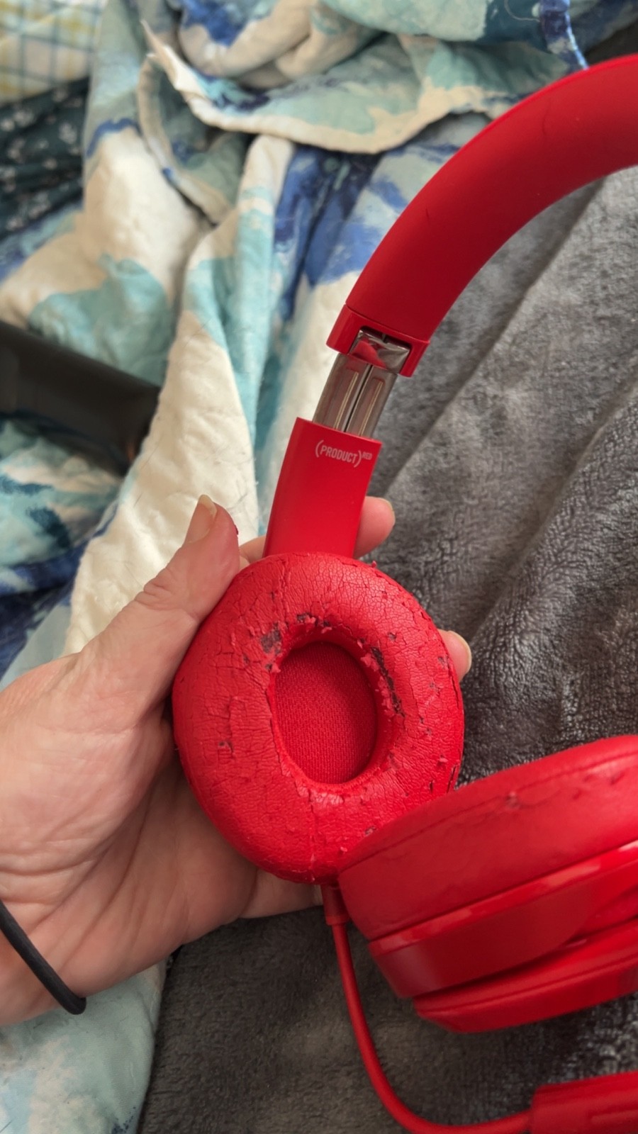 Beats by Dr. Dre Solo2 Over the Ear Headphones Wired- Red