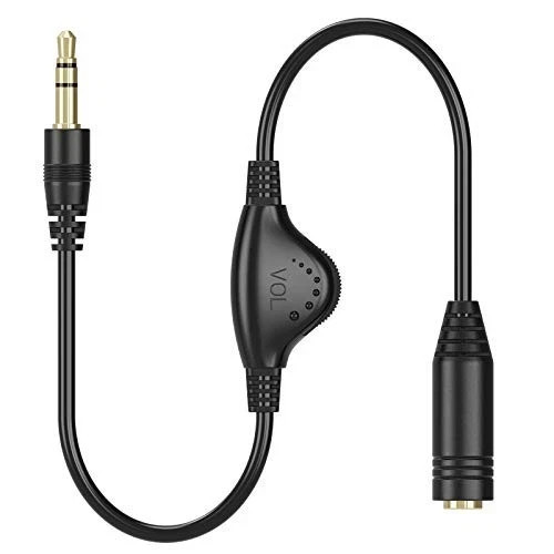 Inline Volume Sound Control Adapter Cable Aux Extension For 3.5MM Headphone…