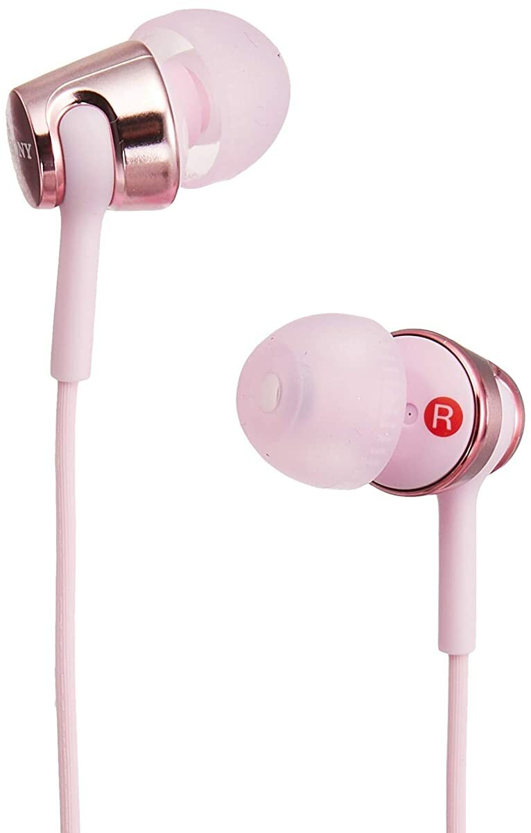 SONY MDR-EX155 Closed Dynamic In-Ear Headphones Light Pink NEW from Japan