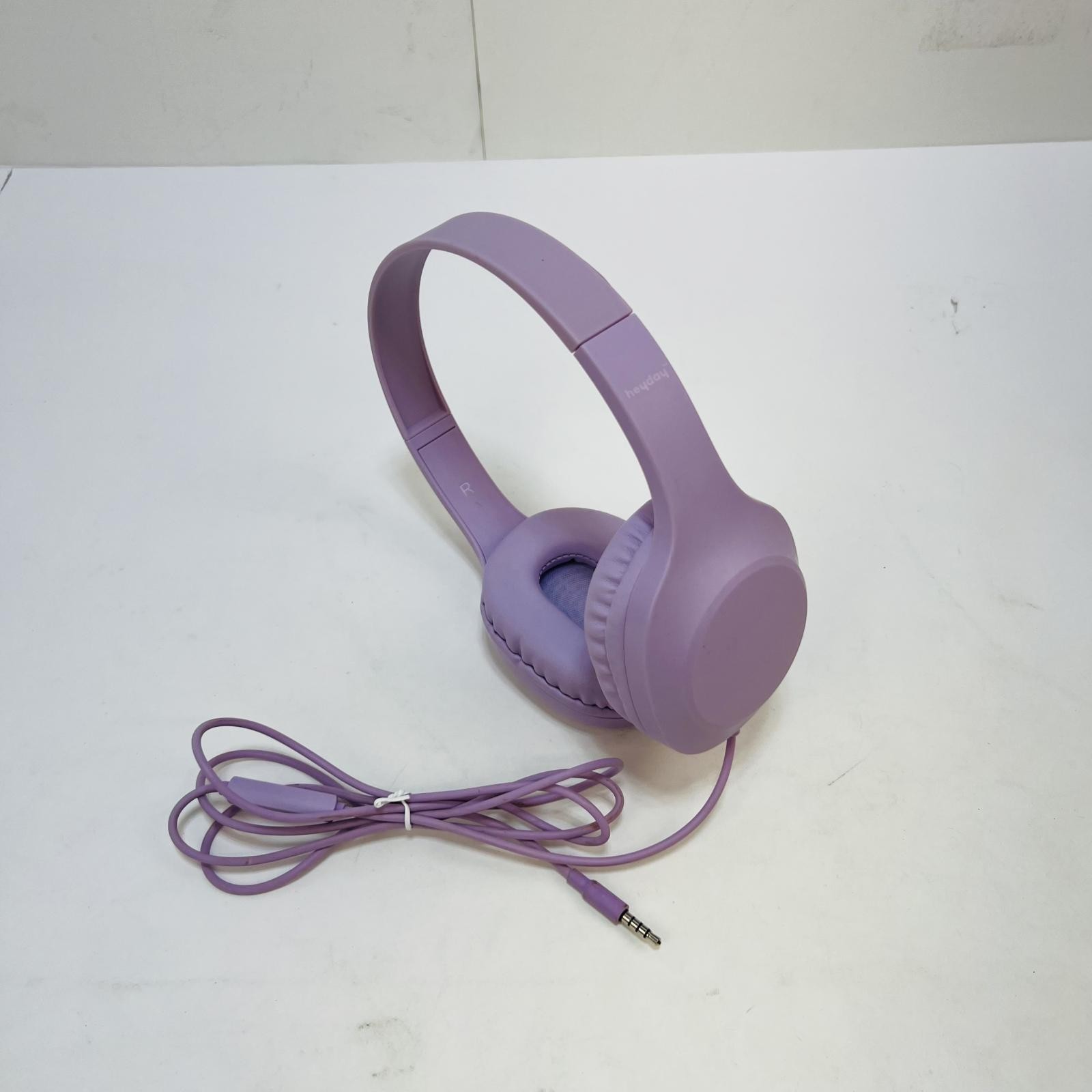 heyday Purple Wired On-Ear Headphones 3.5mm Audio Jack Lightweight Comfort