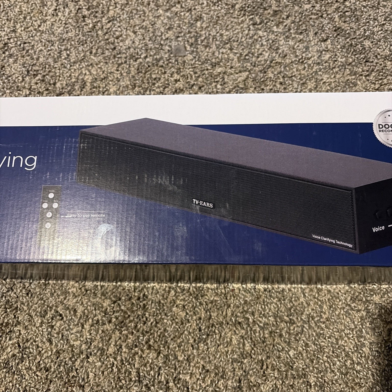 TV•Ears® Voice Clarifying TV Sound Bar OPEN BOX NEW TV EARS WITH REMOTE