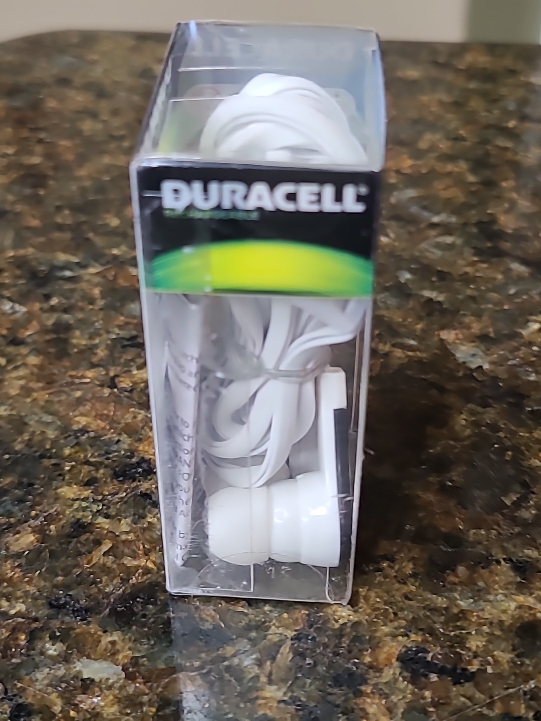 NOS Duracell Earphones Wired 3.5mm Jack Stereo Earbuds w/Mic Mobile Phone White