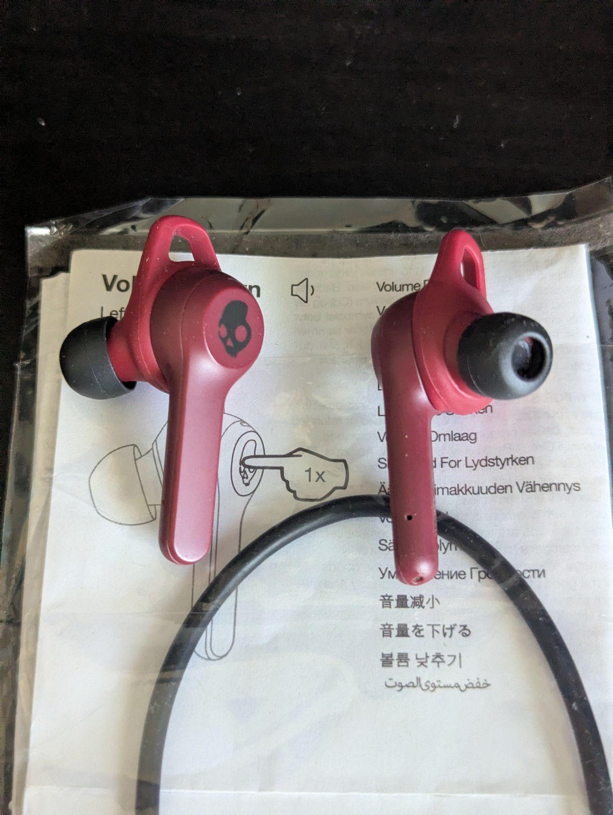 Skullcandy – Indy Evo True Wireless In-Ear Headphones Ear Buds Red Color