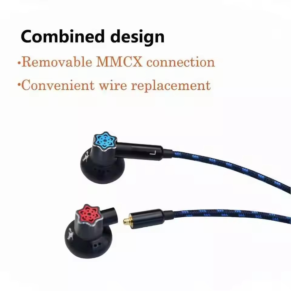QIGOM S55 Magician IEMs HIFI Wired Flat-head Earphones 15.4mm Dynamic Driver