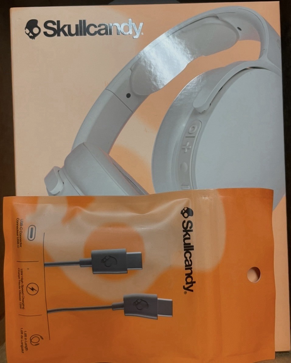 NEW Skull Candy Headphones Hesh Evo – Bone Orange Glow S6HVW Headphones