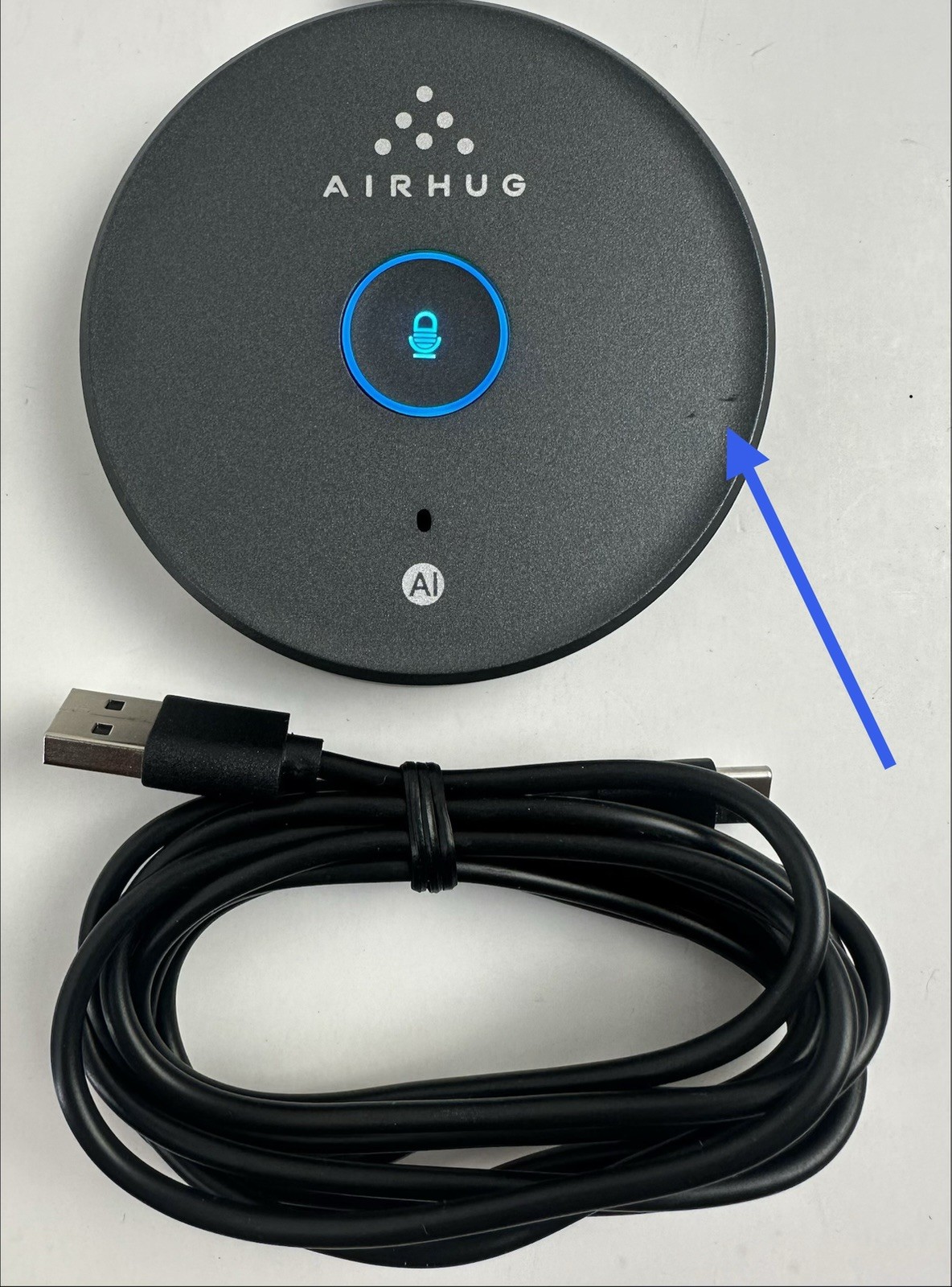 AIRHUG Microphone No Speaker Desktop Computer Mic Mute Button W/ LED Indicator