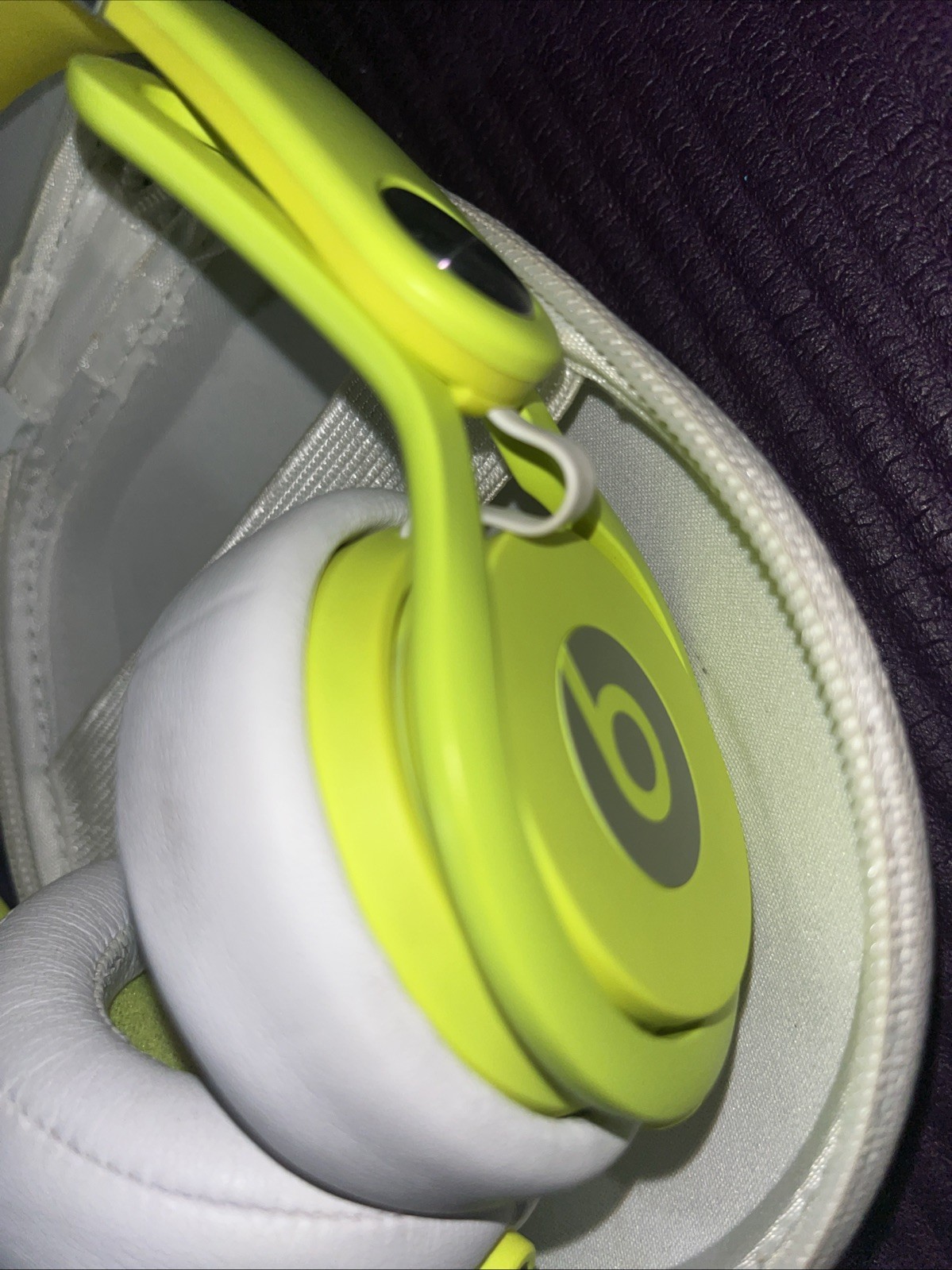 Beats Mixr Mixer Headphones Yellow/Green w/ Case