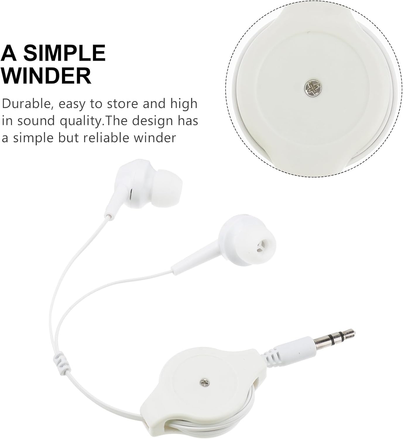 Wired Noise-Cancelling Earphones with Retractable Cable – Perfect for Travel