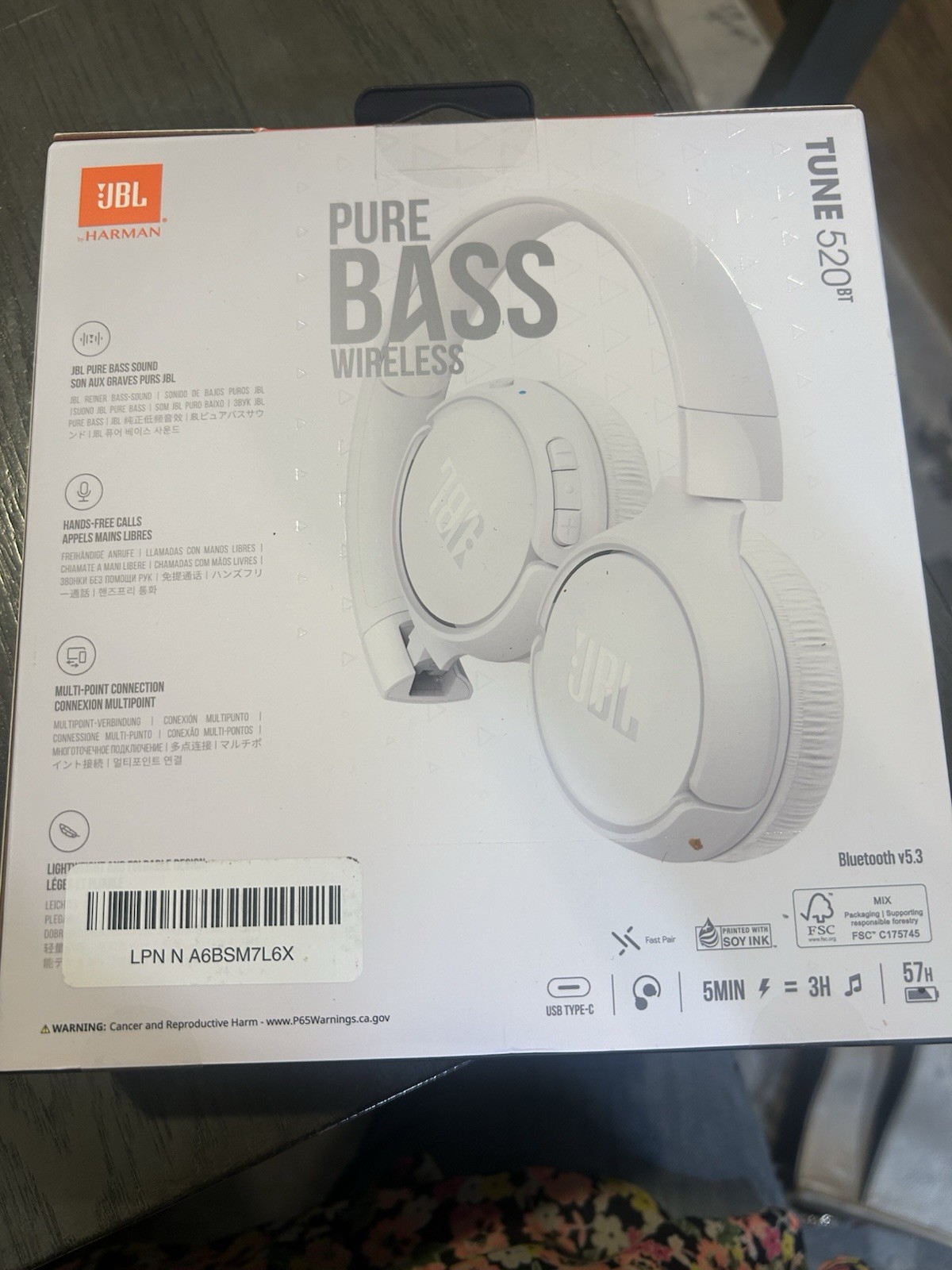 JBL By HARMAN Tune 520BT Wireless Bluetooth Headphones