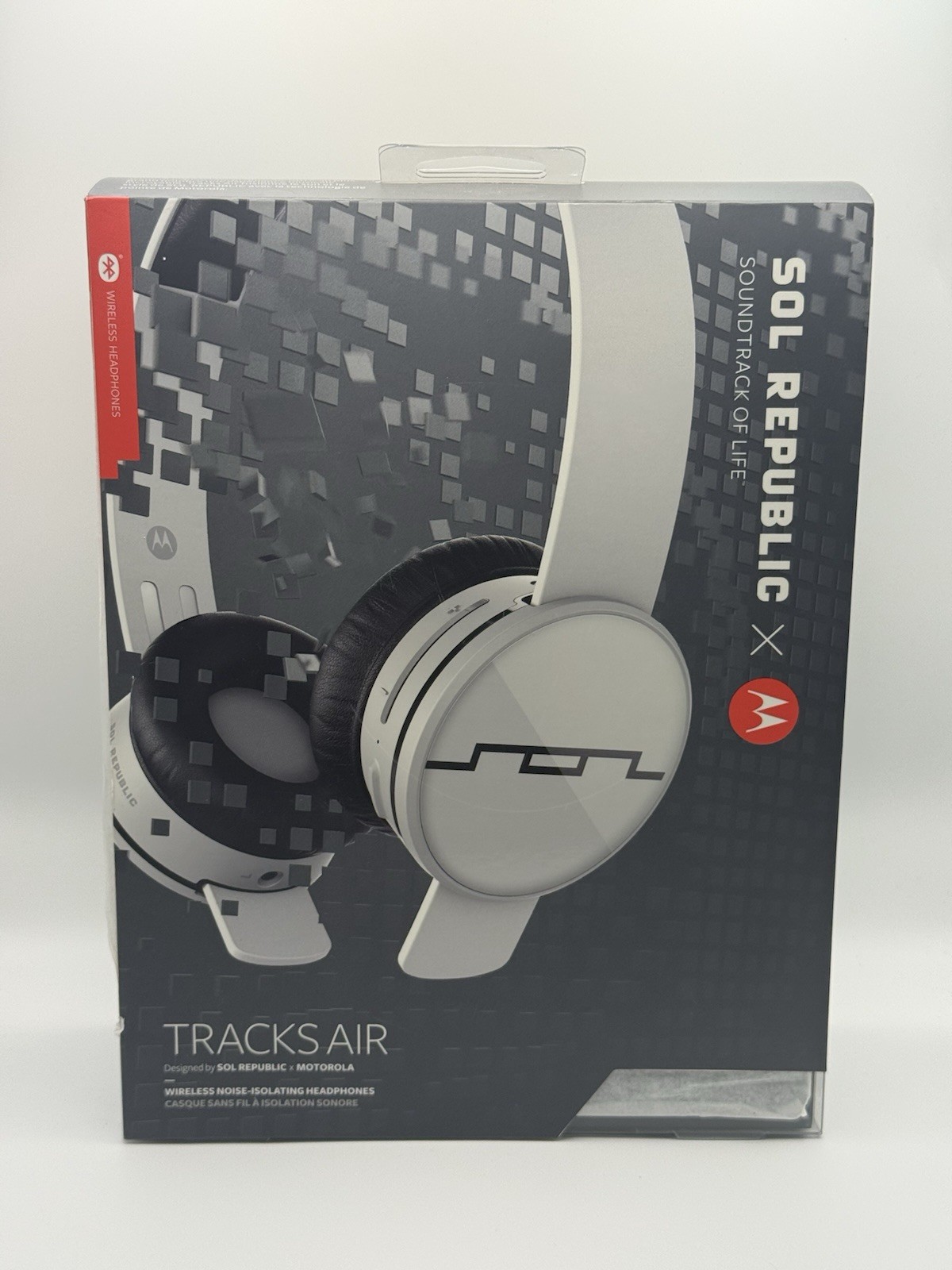 Sol Republic Tracks Air Wireless On-Ear Headphones White Bluetooth Motorola NEW