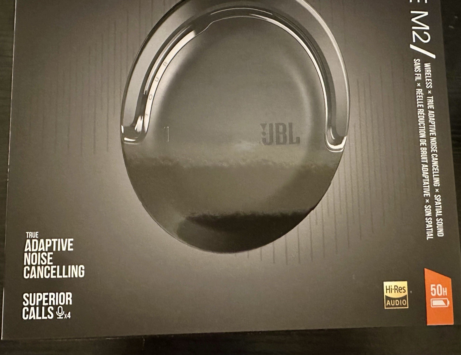 JBL Tour One M2 Wireless Bluetooth Over-Ear Headphones Noise Cancelling Black