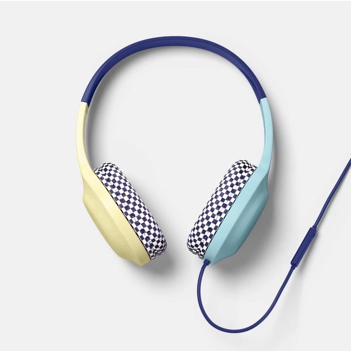 Heyday Wired Headphones Marvin Chang Artist Series Mint Green Checkered 3.5mm