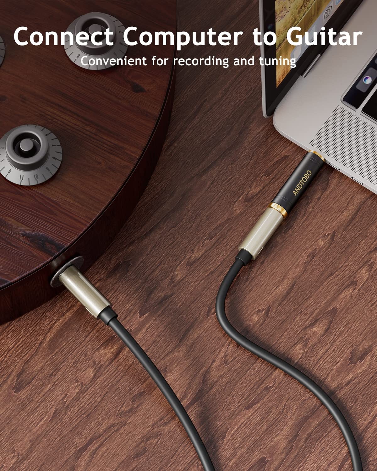 ANDTOBO 1/4” to 3.5 mm Stereo Pure Copper Headphone Adapter, 3.5 mm(1/8”) Plug