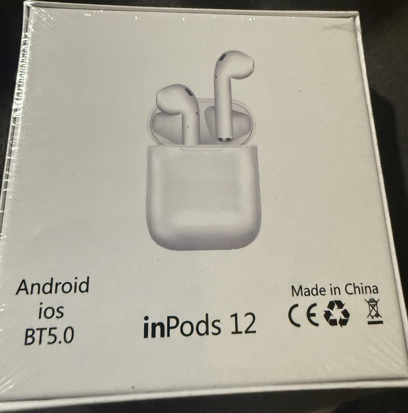 inPods 12 True Wireless Stereo Bluetooth Earbuds, Black Blue Gray White, In-Ear