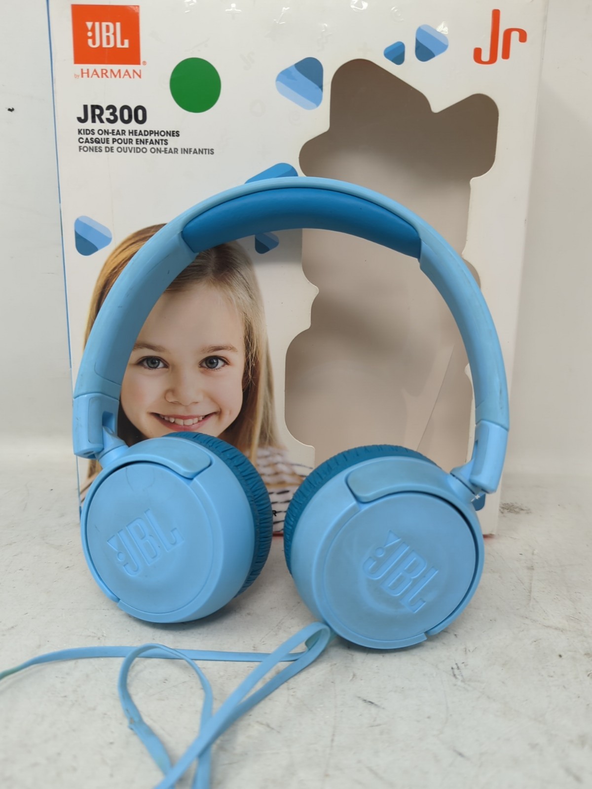 JBL Headphones for Kids – Ice Blue Wired On Ear Headphones JR300 JR 300