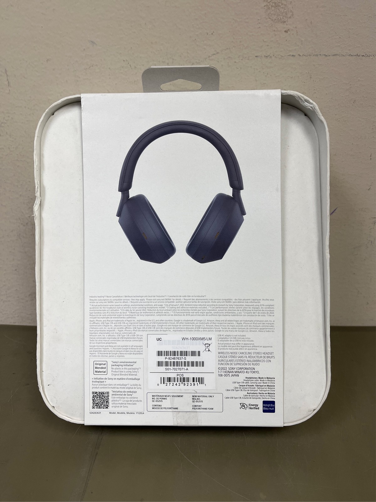 Sony WH-1000XM5 Bluetooth Wireless Noise Canceling Headphones – Blue 1