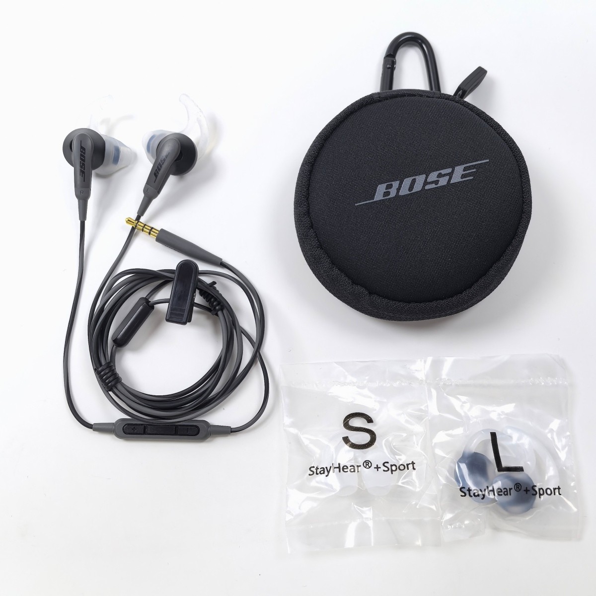 Bose SoundSport In-Ear Wired Headphones 3.5mm Jack Sport Earphones – Black