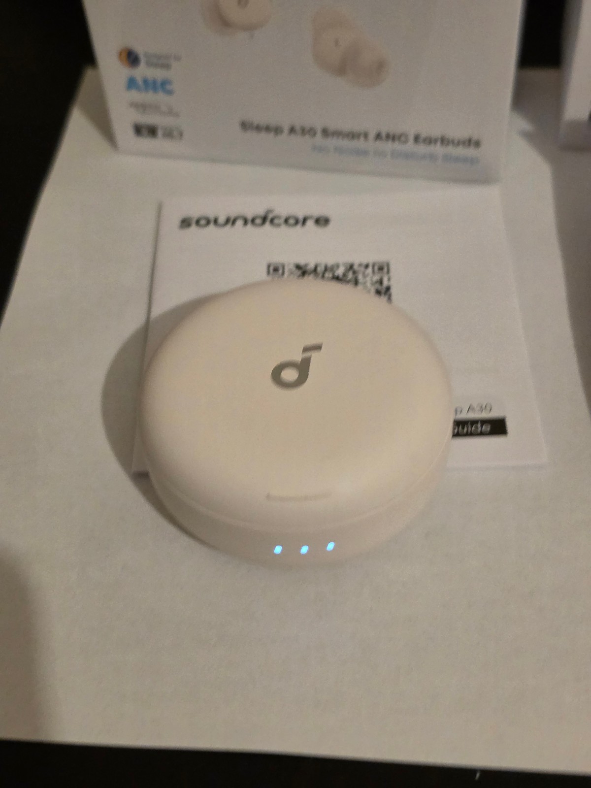 soundcore Sleep A30 by Anker Sleep Earbuds Active Noise Cancelling Moonlit White