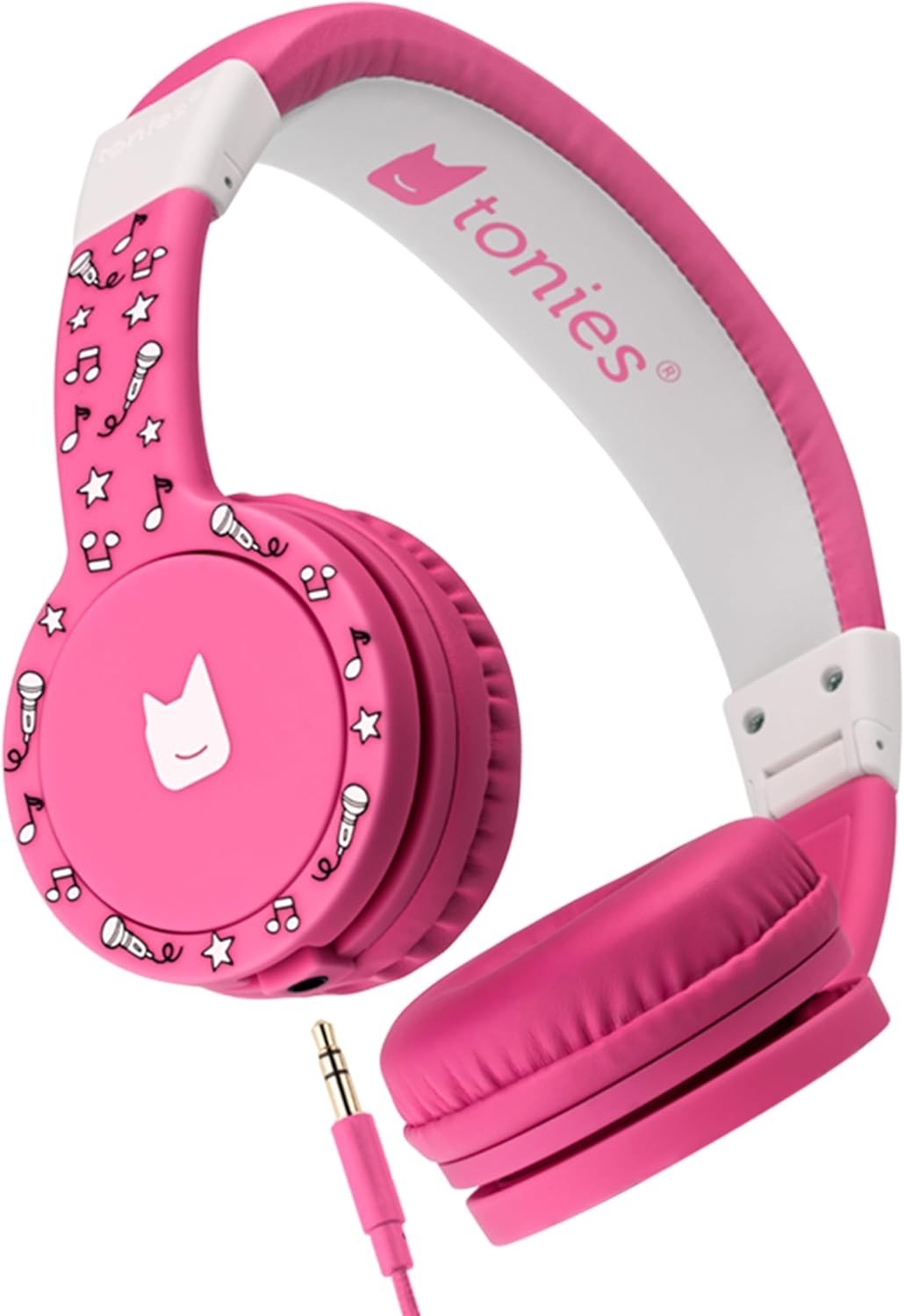 Adjustable On-Ear Headphones for Kids – Pink, Foldable, Travel-Friendly Design