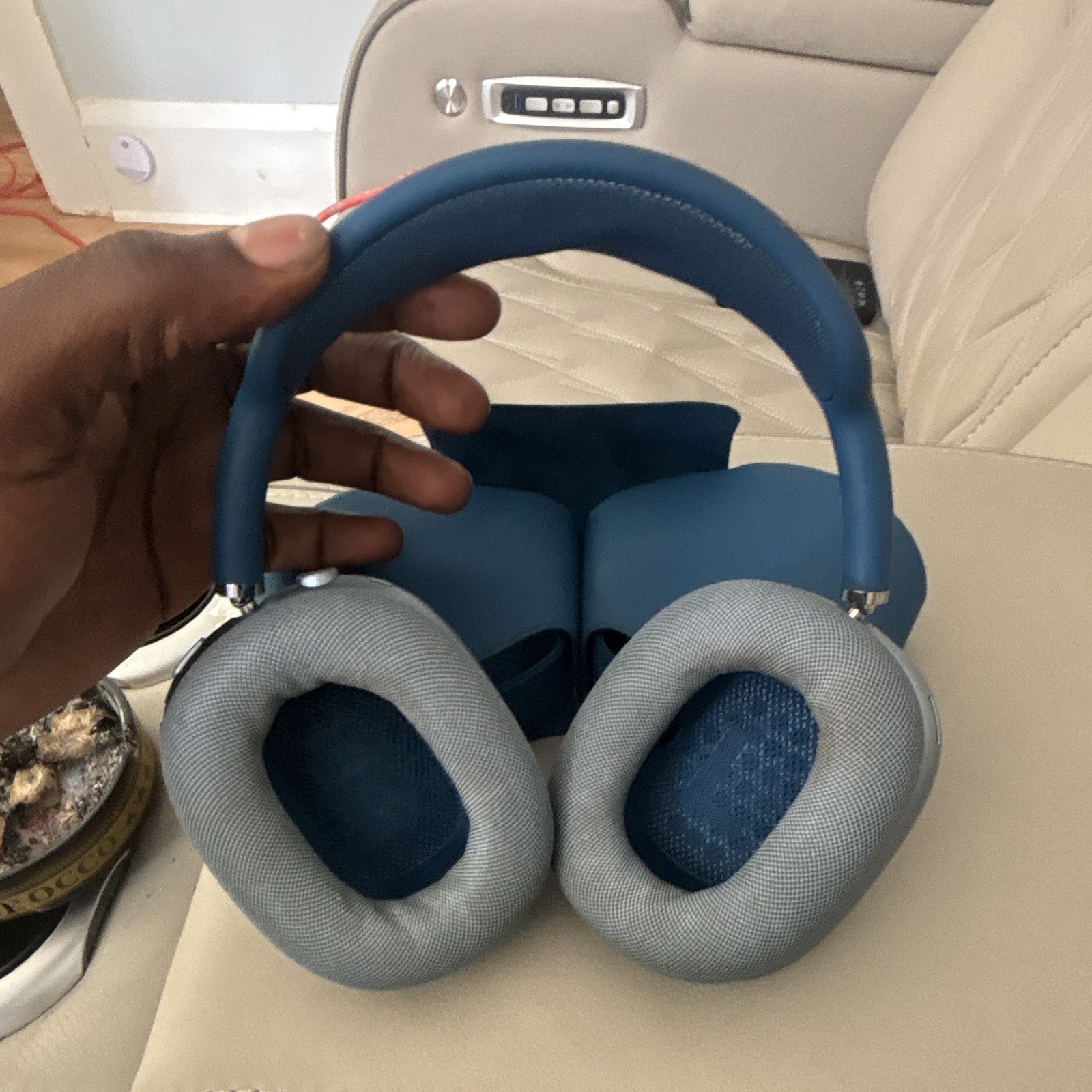 Apple AirPods Max Bluetooth Wireless Over-Ear Headphones Blue w/ ANC Mic