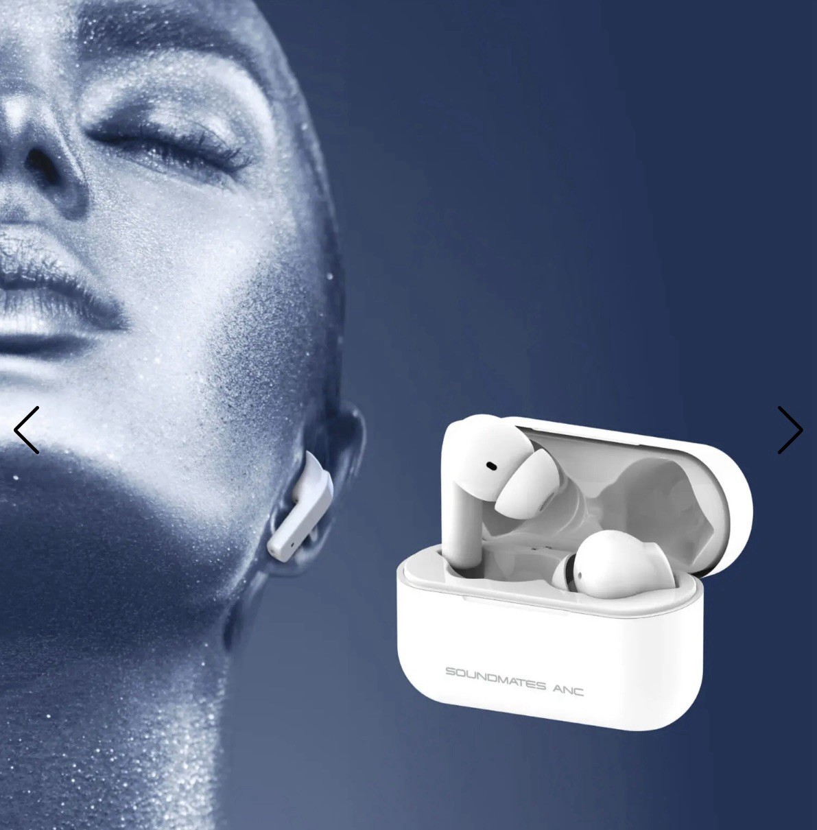 Tzumi SoundMates Pro ANC Bluetooth 5.0 Wireless Earbuds – White