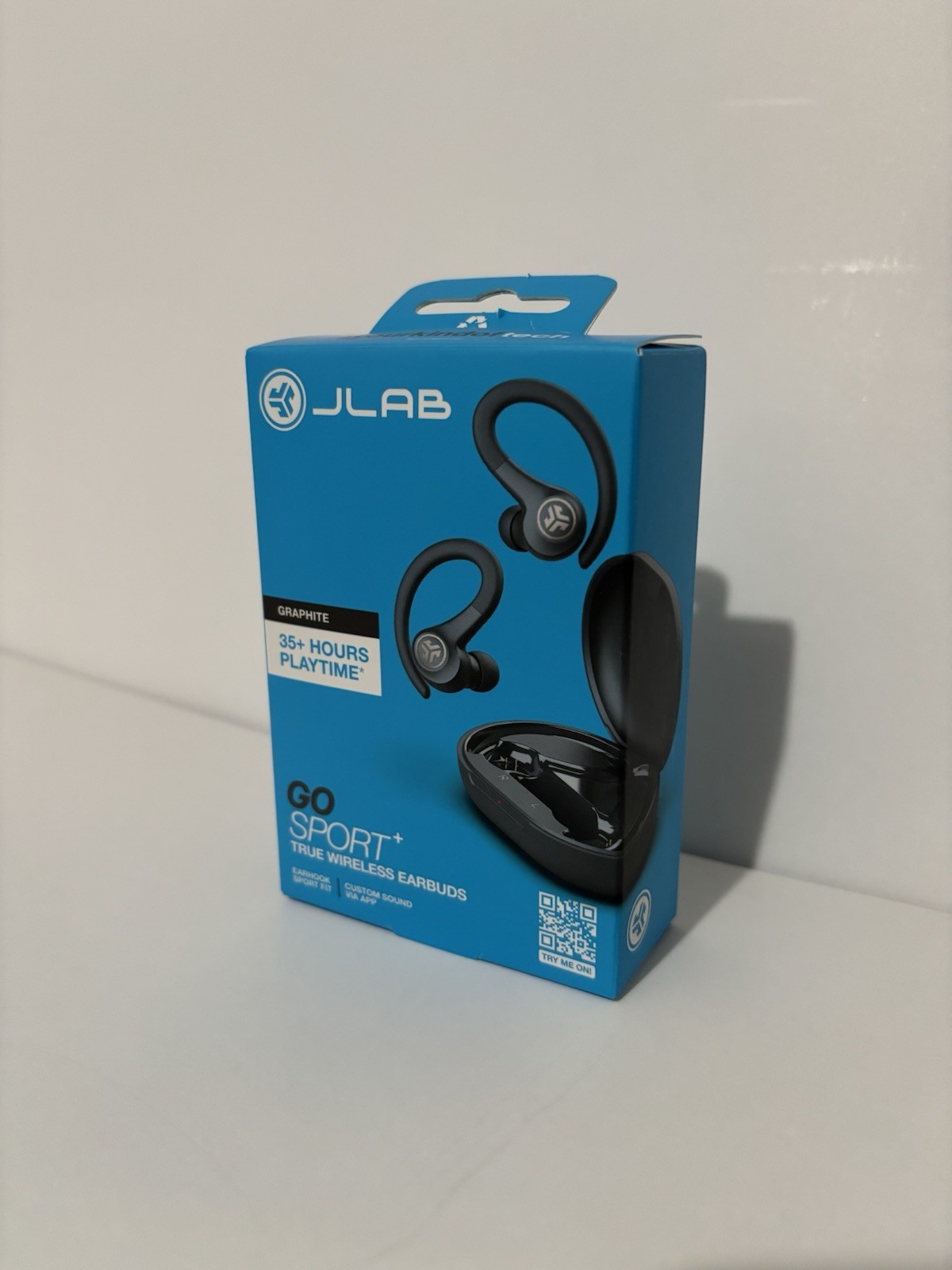JLab Go Air Sport True Wireless Bluetooth Earbuds with Charging Case – Black