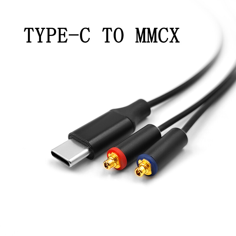 Type C To MMCX Cable With Mic For SHURE JVC AKG SONY Fiio Westone UE900 Headset