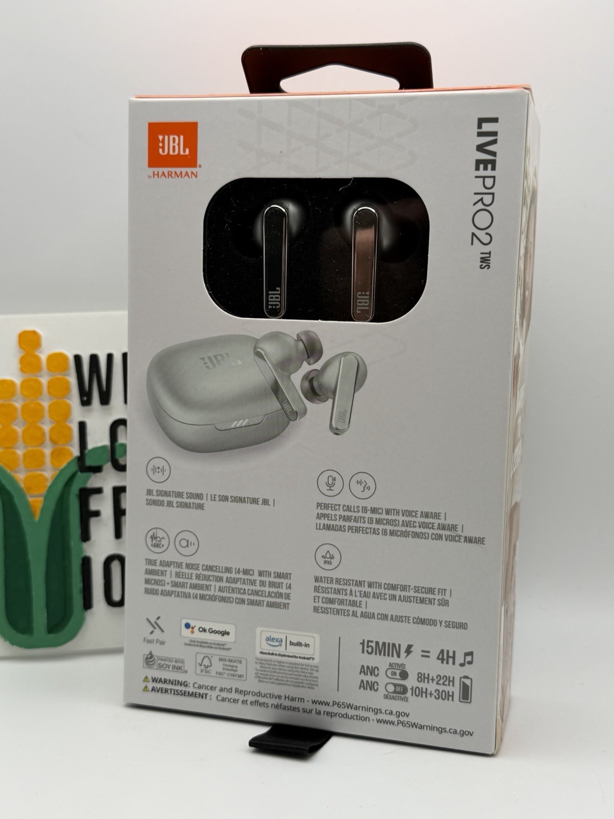 JBL Live Pro 2 TWS Wireless Bluetooth Noise Cancelling Earbuds SIlver