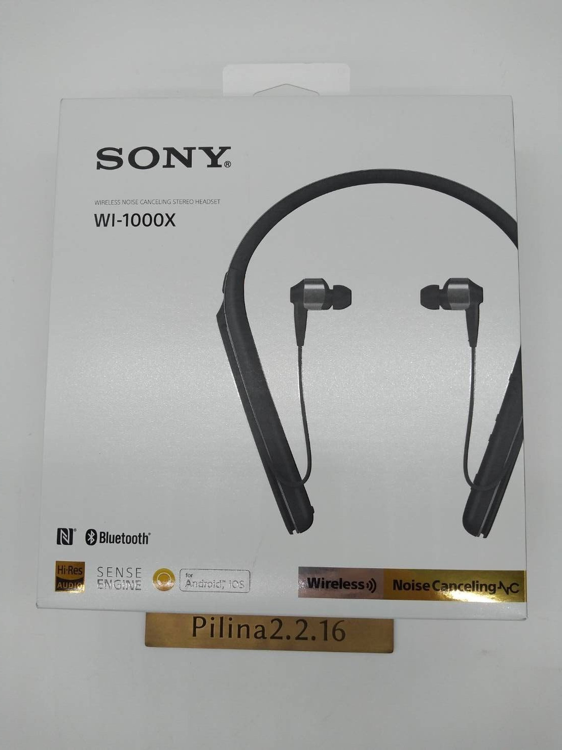Sony WI-1000X Premium Neckband Noise Cancelling Bluetooth Headphones Black
