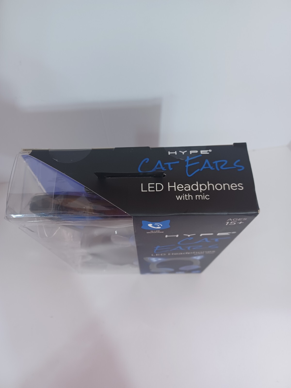 Cat Ears Flashing LED Headphones With In-line Mic Wired 3.5mm Jack By Hype New