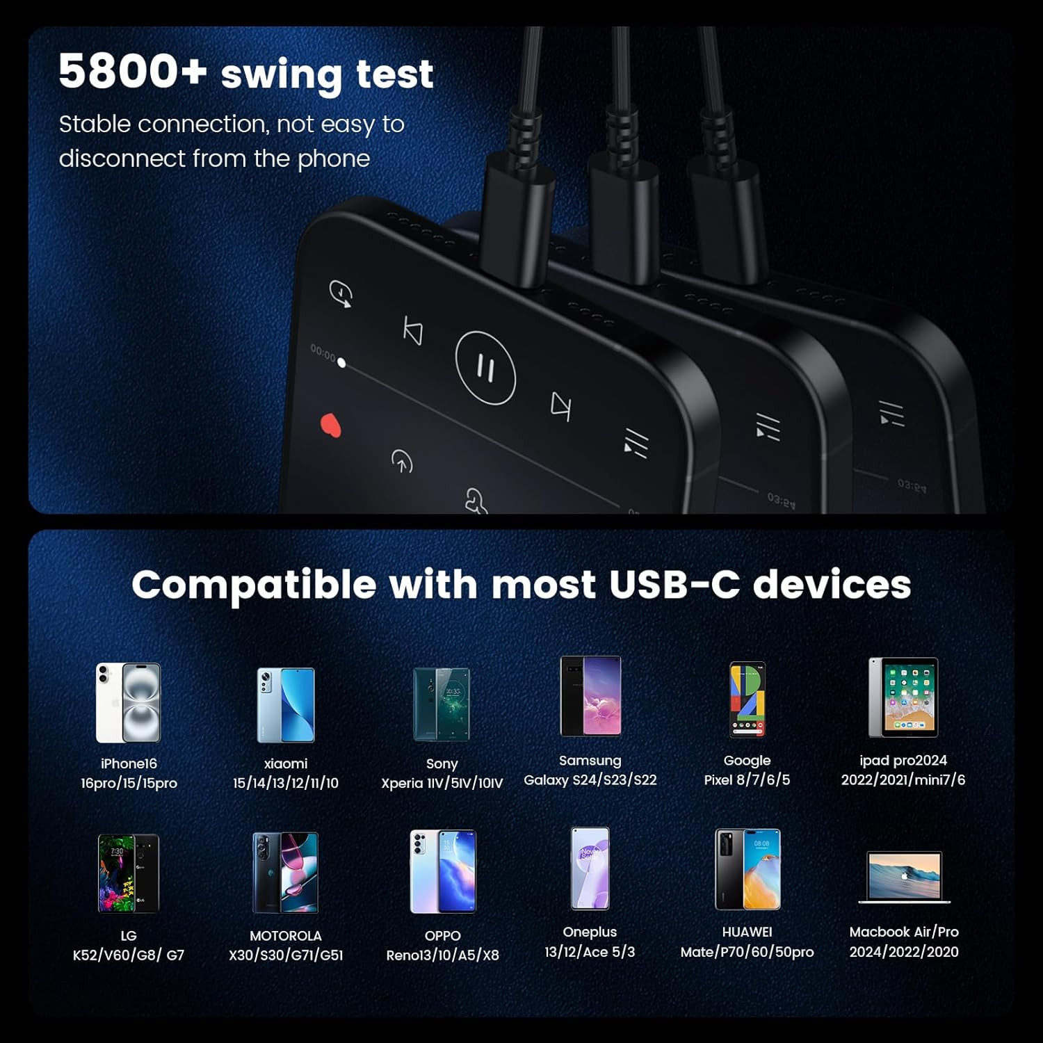 USB C Headphones, Wired Earbuds In-Ear Type C Earphone, Microphone & Volume Cont