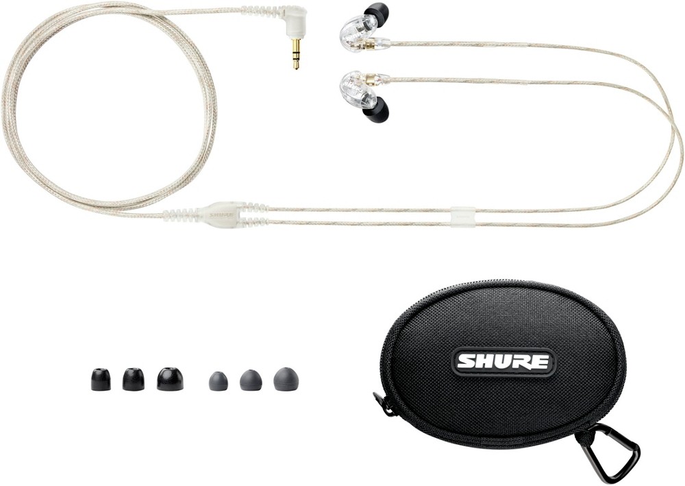 Shure SE215 Dynamic Microdriver Earphones Clear