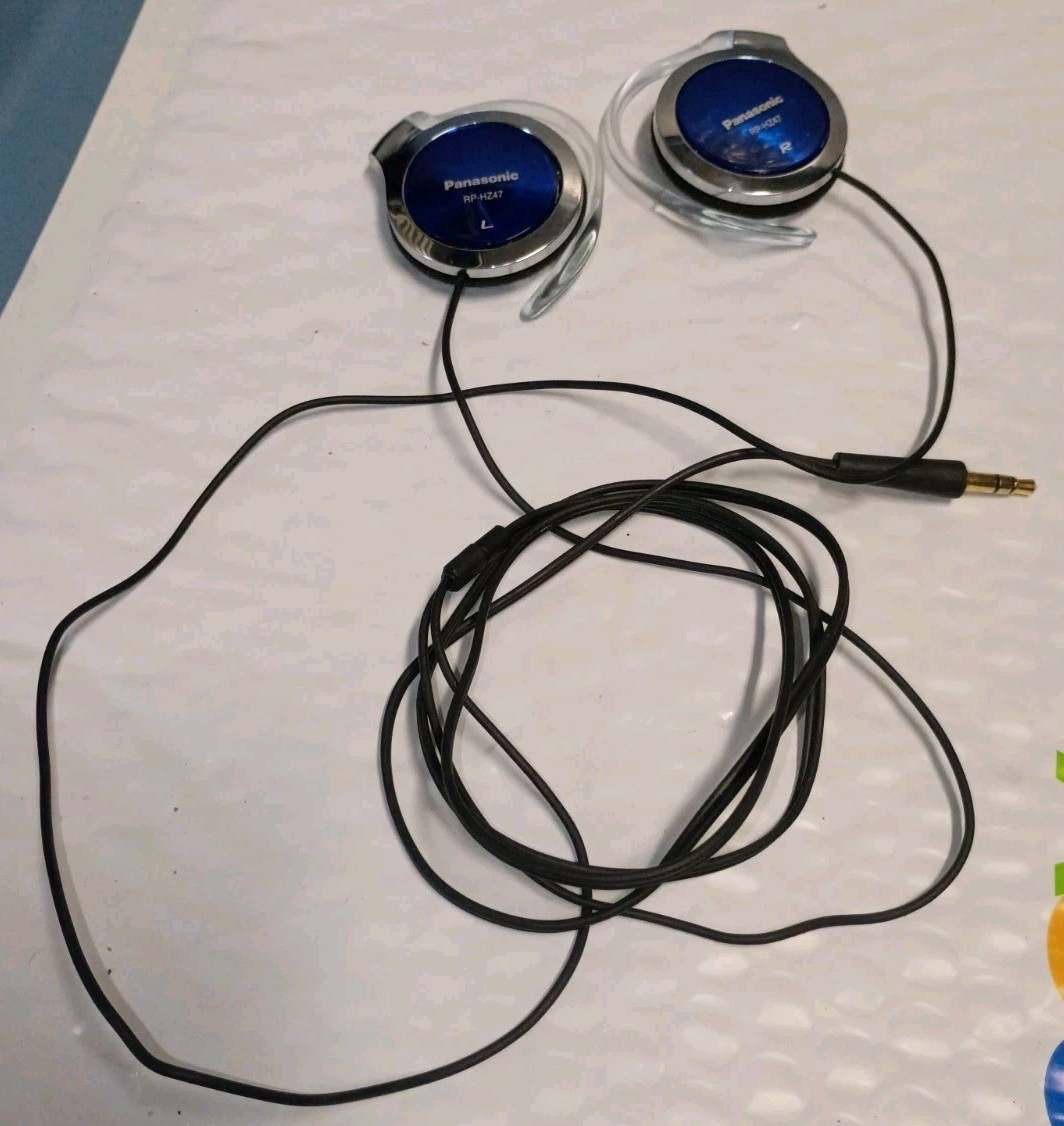 Panasonic RP-HZ47 Ear-Hook Headphones – Blue