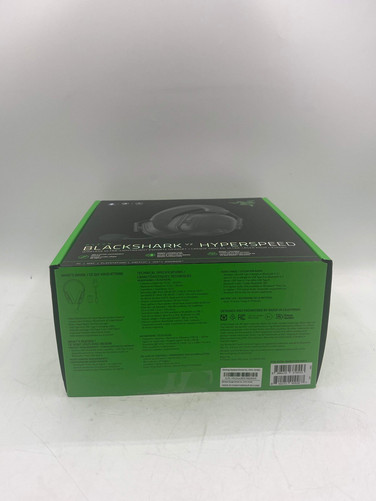 Razer BlackShark V2 HyperSpeed – Wireless Ultra-Light Esports Gaming Headset