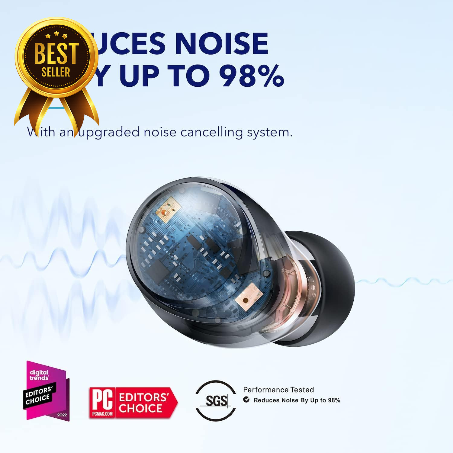 Soundcore Space A40 Adaptive Active Noise Cancelling Wireless Earbuds 50H Playti