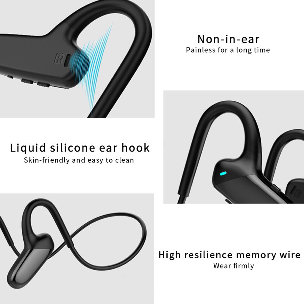 Sport Bluetooth Headphones Stereo Earbuds Neckband Earpieces for iOS Android