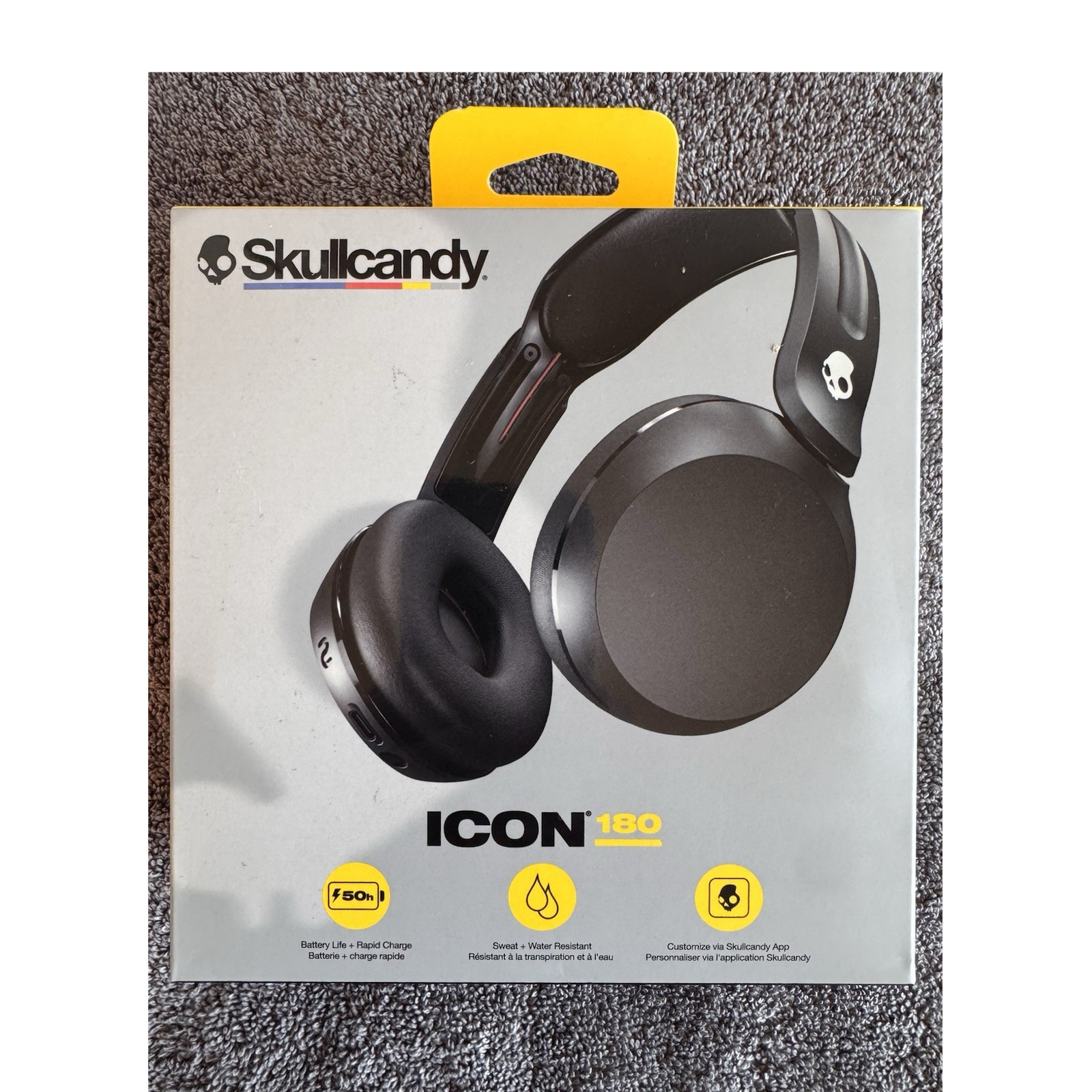 Skullcandy Icon 180 Wireless Headphones Black Sweat & Water Resistant Multipoint