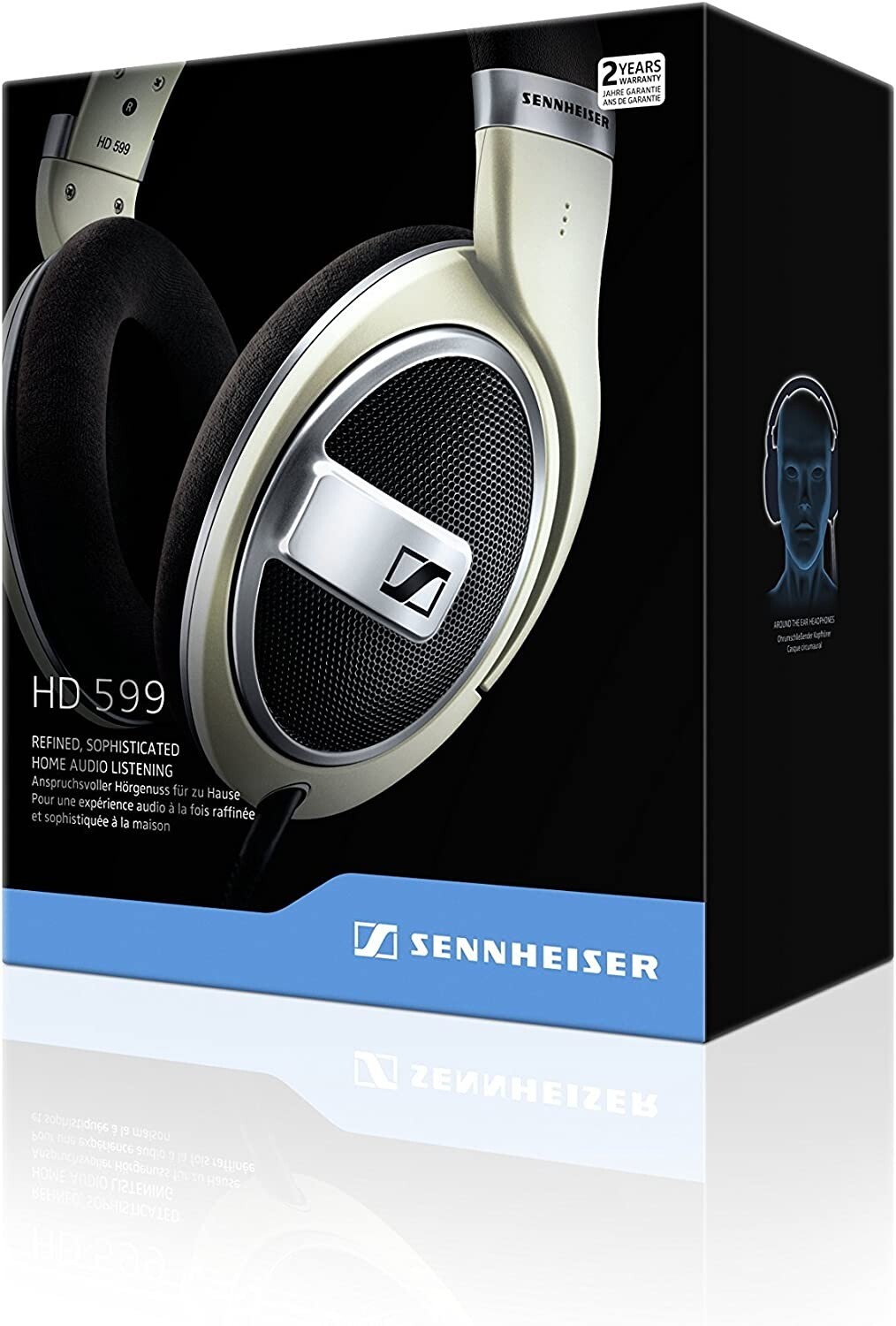 Sennheiser HD-599 Open-Back Around-Ear Headphone (Matte Ivory)