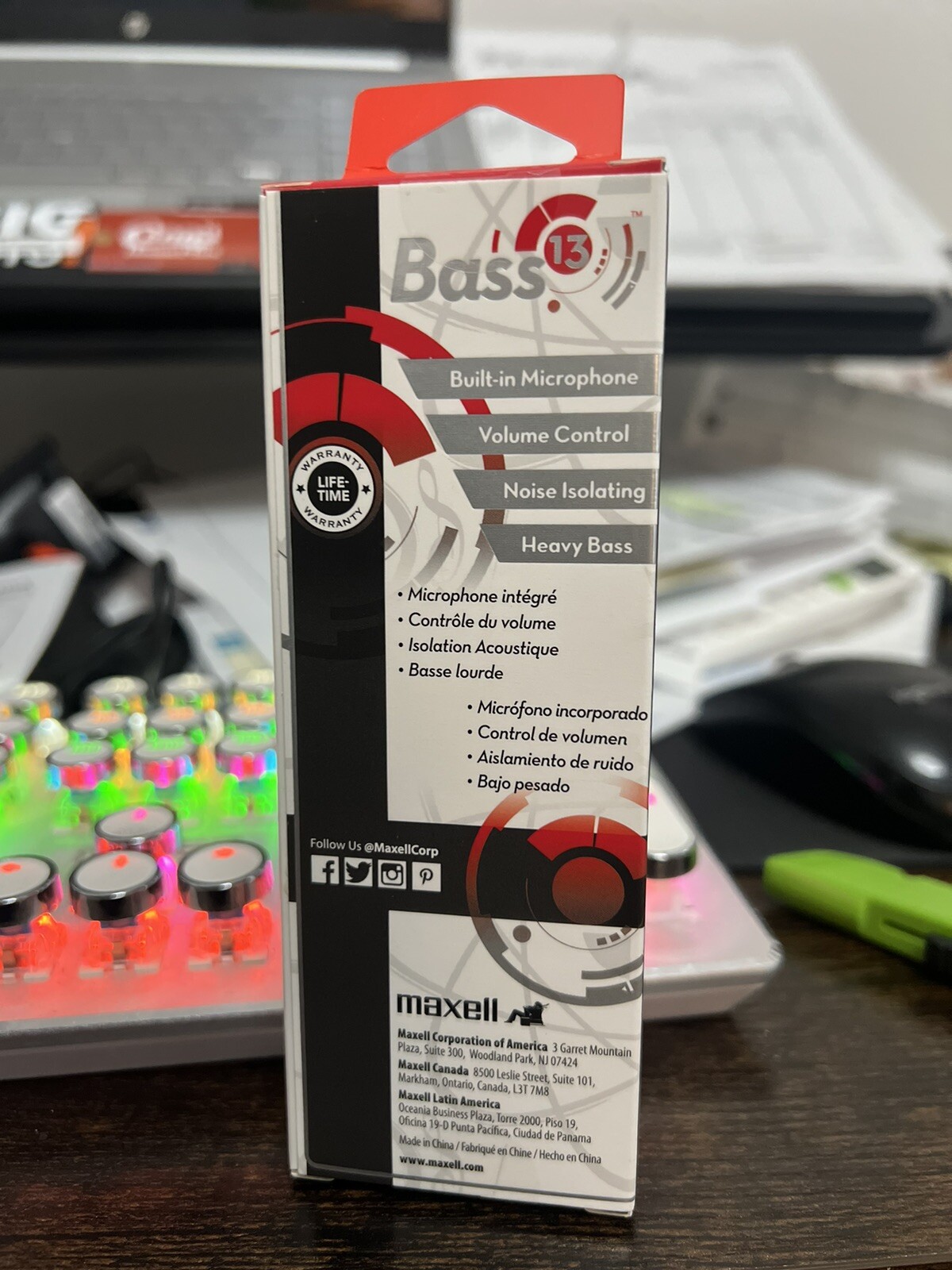 Maxell Bass 13 Metallic Wireless Earbuds with Microphone, Silver (MAX199600)