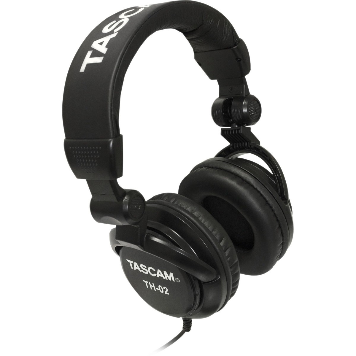 TASCAM TH-02 Studio Monitor Headphones Over Ear Wired 1/4 Inch Jack Adapter
