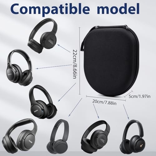 Case Compatible with JBL Tune 510BT 520BT 720BT 770NC 660NC 670NC, and Black